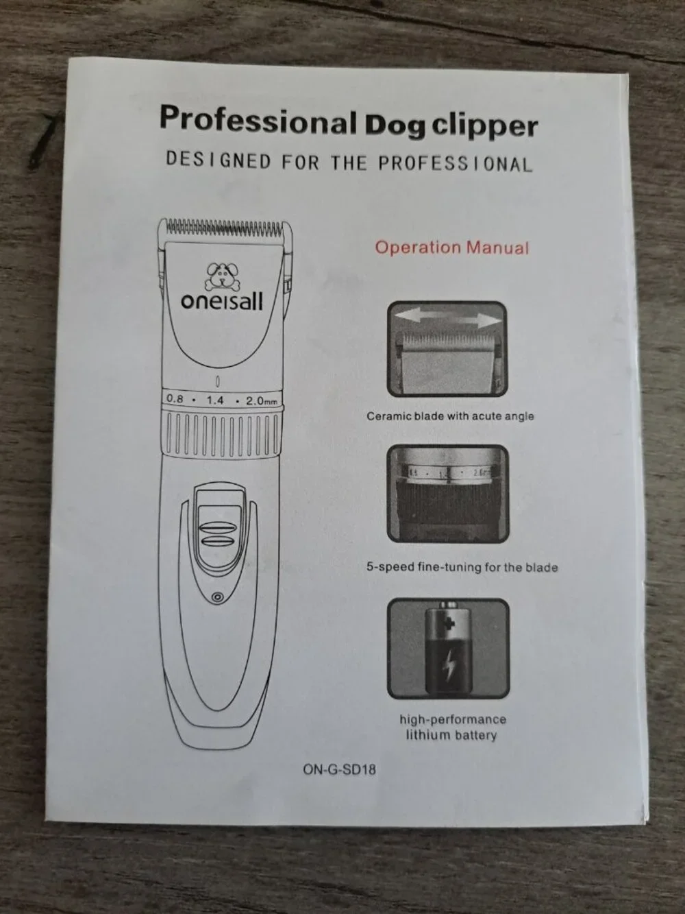Pet Electric Clipper One Is All Dog and Cat Professional Clipper